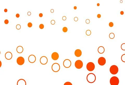 Light Orange vector pattern with spheres. Stock Illustration