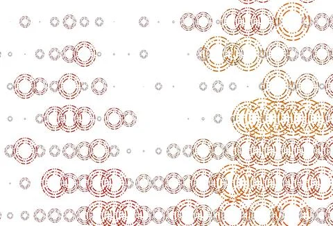 Light Orange vector pattern with spheres. Stock Illustration