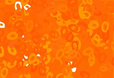Light Orange vector pattern with spheres. Stock Illustration