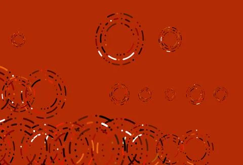 Light Orange vector pattern with spheres. Stock Illustration
