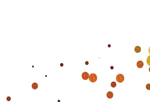 Light orange vector pattern with spheres. Stock Illustration