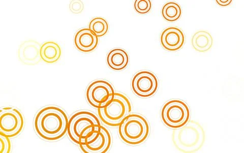 Light Orange vector pattern with spheres. Stock Illustration