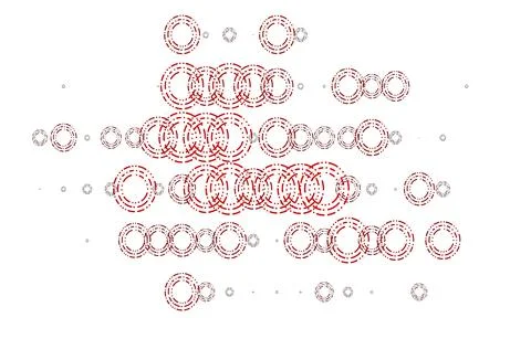 Light Orange vector pattern with spheres. Stock Illustration