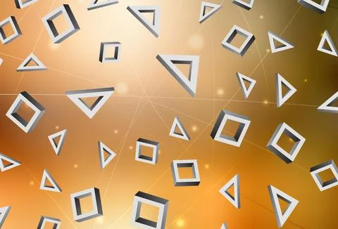 Light Orange vector pattern in square style. Stock Illustration