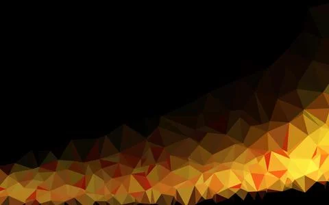 Light Orange vector polygon abstract backdrop. Stock Illustration