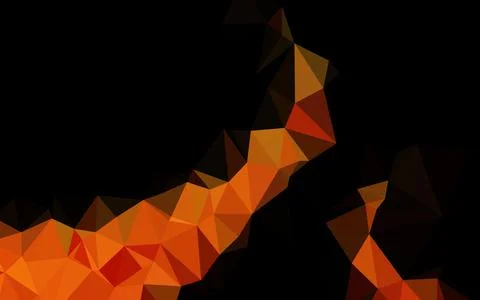 Light Orange vector polygonal pattern. Stock Illustration