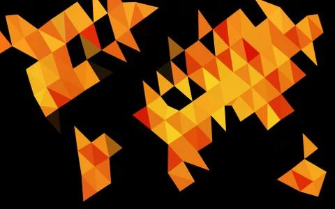 Light Orange vector polygonal template. Stock Illustration