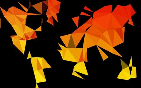 Light Orange vector shining hexagonal pattern. Stockillustratie