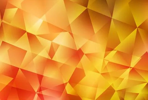 Light Orange vector shining triangular background. Stock Illustration