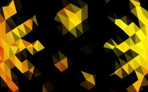 Light Orange vector shining triangular pattern. Stock Illustration