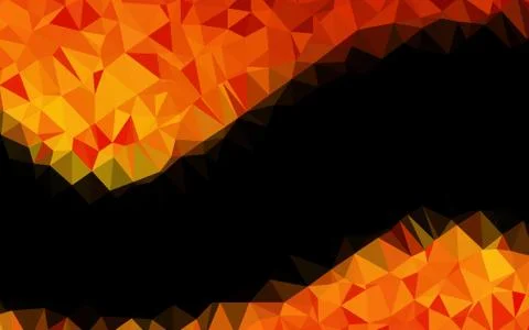 Light Orange vector shining triangular pattern. Stock Illustration