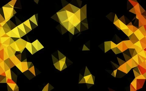 Light Orange vector shining triangular pattern. Stock Illustration