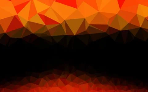 Light Orange vector shining triangular pattern. Illustrazione stock