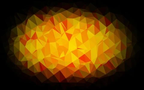 Light Orange vector shining triangular pattern. Stock Illustration