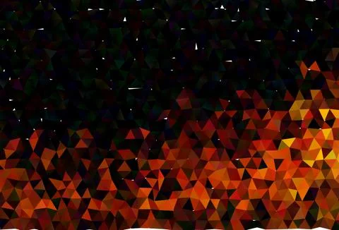Light Orange vector shining triangular pattern. Stock Illustration
