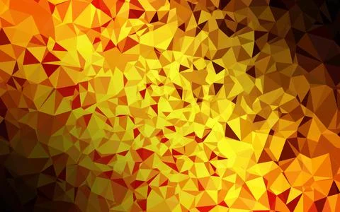 Light Orange vector shining triangular pattern. イラスト素材