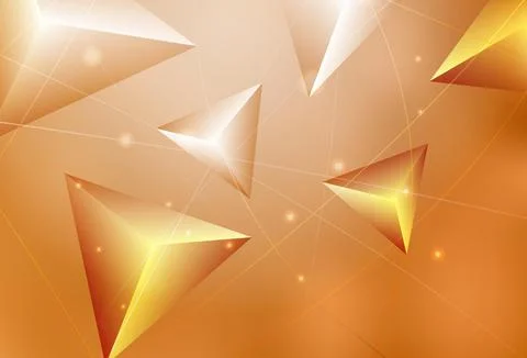 Light Orange vector shining triangular backdrop. Stock Illustration