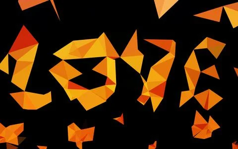 Light Orange vector shining triangular background. 스톡 일러스트