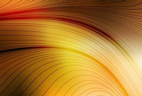 Light Orange vector template with bent lines. Stock Illustration