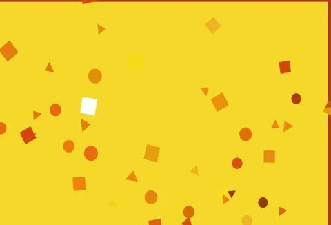 Light Orange vector template with crystals, circles, squares. Ilustración de archivo