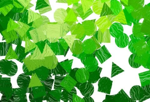 Light  orange vector template with crystals, circles, squares. Stock-Illustration