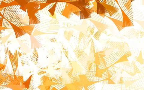 Light Orange vector template with crystals, triangles. Stock Illustration