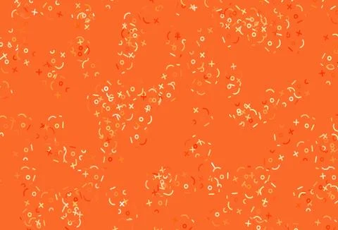 Light Orange vector template with math simbols. Illustrazione stock