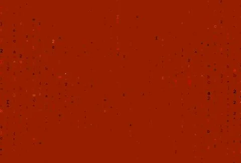 Light Orange vector template with math simbols. Stockillustratie