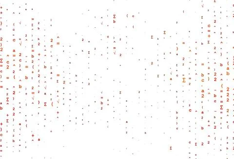 Light Orange vector template with math simbols. Stockillustratie