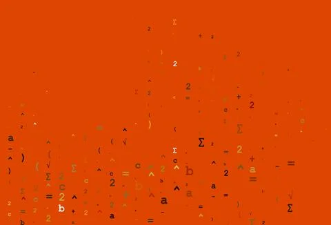 Light Orange vector template with math simbols. Illustrazione stock