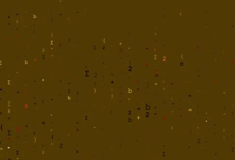 Light Orange vector template with math simbols. イラスト素材