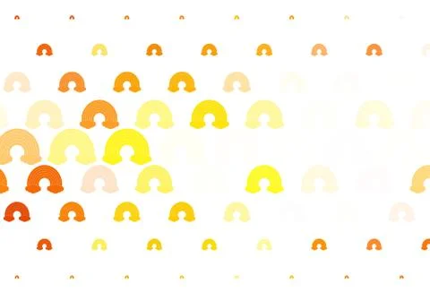 Light Orange vector template with rainbow signs. Illustrazione stock