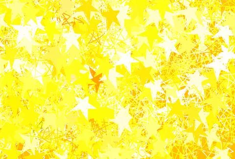 Light Orange vector template with sky stars. Stock Illustration