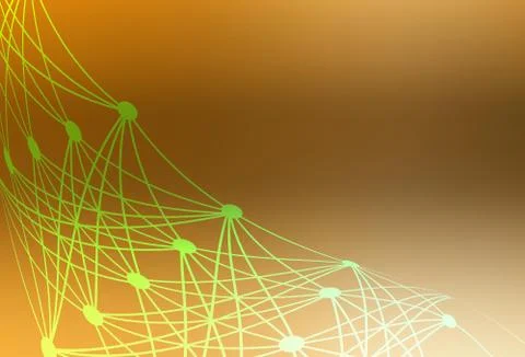 Light Orange vector texture with artificial intelligence concept. Stock Illustration