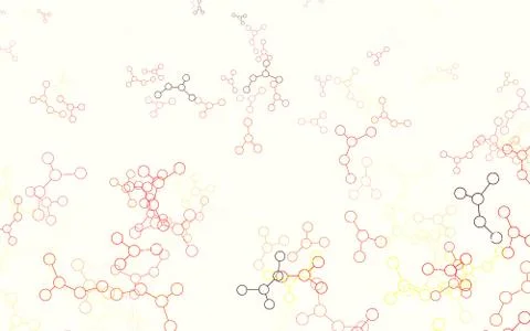 Light Orange vector texture with artificial intelligence concept. イラスト素材