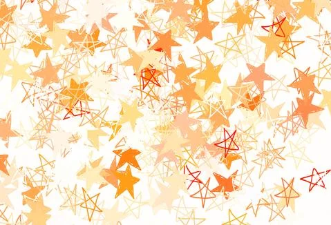 Light Orange vector texture with beautiful stars. Stock Illustration