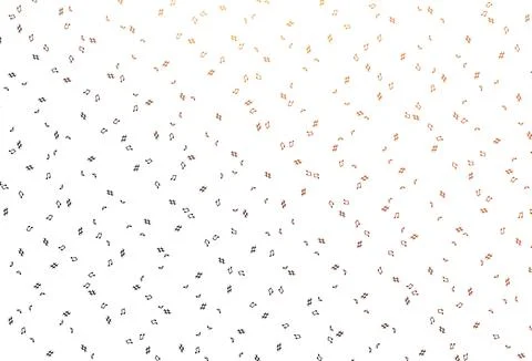 Light Orange vector texture with musical notes. Illustrazione stock