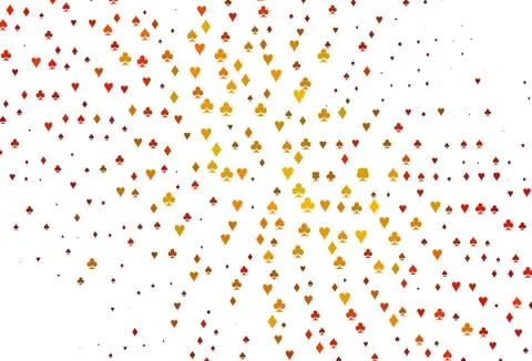 Light Orange vector texture with playing cards. Stock Illustration