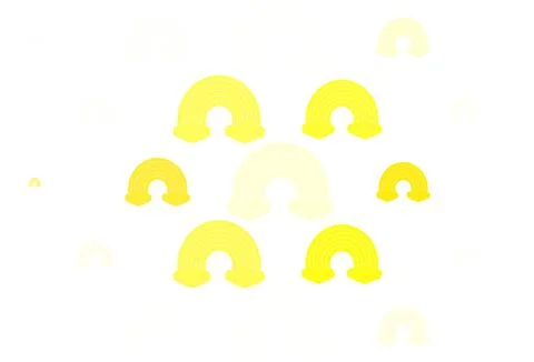 Light Orange vector texture with rainbows, clouds. Illustrazione stock