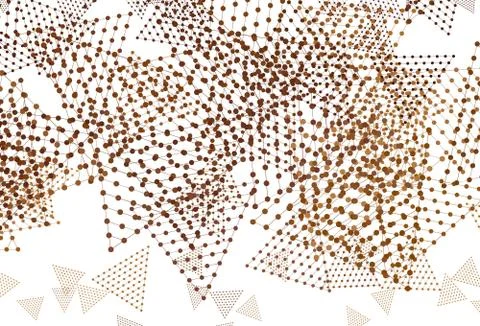 Light Orange vector texture with triangular style with circles. 스톡 일러스트