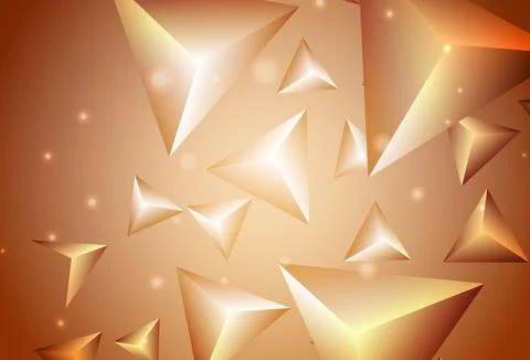 Light Orange vector texture with triangular style. Stock Illustration