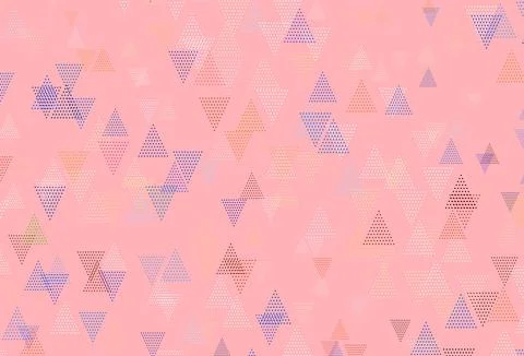 Light Orange vector texture with triangular style. Stock Illustration