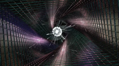 Light Orb in Tile Hall Stock Footage 33934316