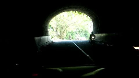 Light outside the tunnel Foto stock