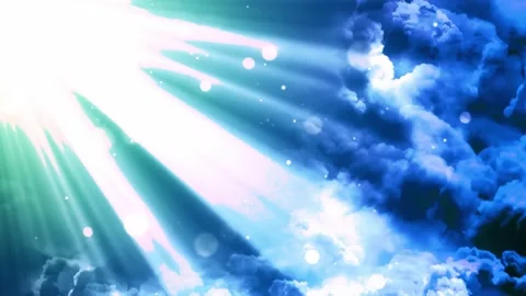 Light Over Blue Fog Background Stock Footage 166844272