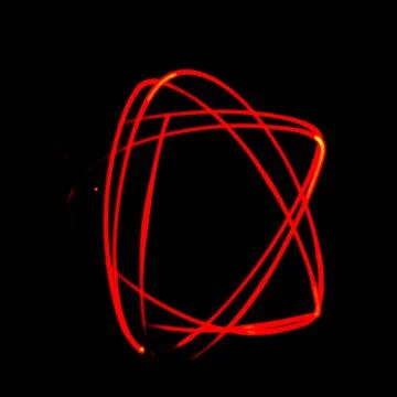 Light paint red star Stock Illustration