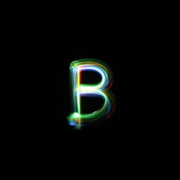 Light Painted Letter B Stock Illustration