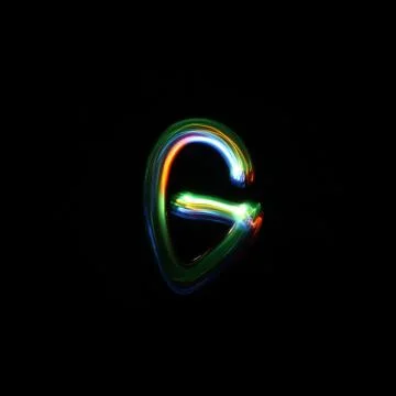 Light Painted Letter G Stock Illustration