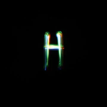 Light Painted Letter H Stock Illustration