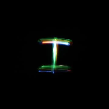 Light Painted Letter I Stock Illustration